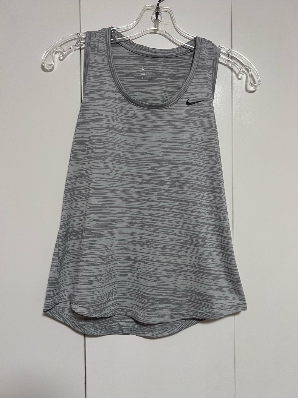 Nike Women's Dri-FIT Training Tank Top Racerback Carbon Heather Dark Gray Sz XS